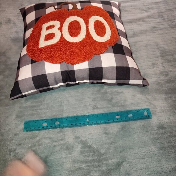Boo Halloween Pillow Pumpkin Throw Decorative Home Decor Autumn Fall Textile - Picture 7 of 8